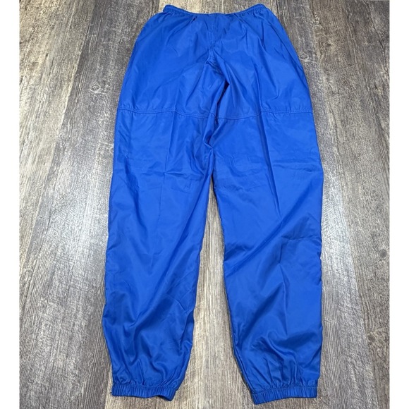 Nike Y2K Track Pants Mens L Blue Nylon Windbreaker Joggers Zip Ankle Leg Swoosh - Picture 10 of 13
